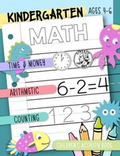 Kindergarten Math: Time  Money, Arithmetic, Counting: Children's Activity B...