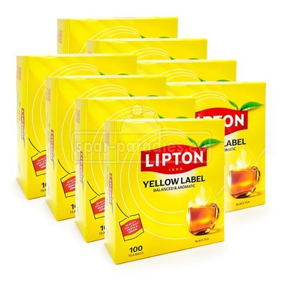 (25 EUR/kg) 800 x Lipton Yellow Label Schwarztee Black Tea Tee Quality No. 1