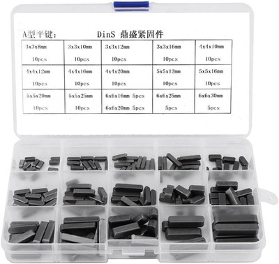 Round pin Keys Set 140pcs Runde Ended Feather Key Parallelantriebswelle 8mm 10mm
