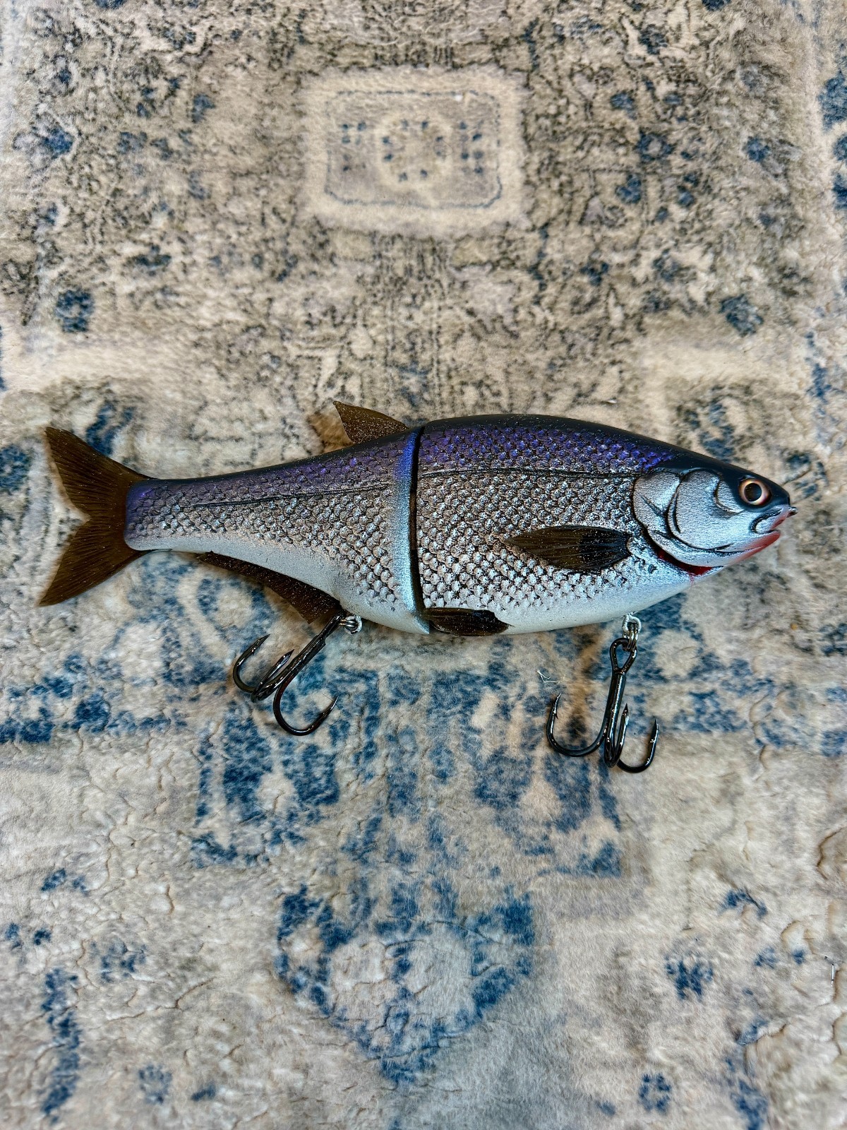 Hinkle Shad Purple Shad Swimbait Glide Bait Bass Fishing Lure - Image 3