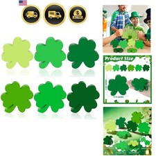 Eco-Friendly 6-Pack Shamrock Decor - Perfect for St. Patrick's Day Celebrations
