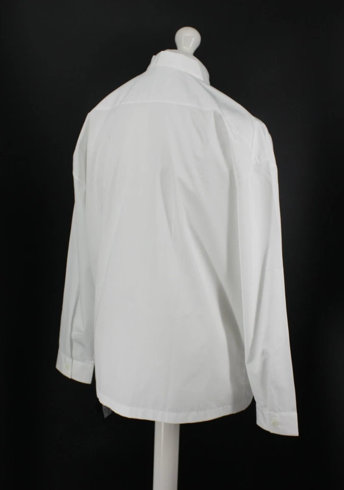 CAMISA DE ALGODÓN FORMAL CON CREMALLERA PRADA PARA HOMBRE BLANCA PRECIO DE VENTA SUGERIDO POR EL FABRICANTE 1010 £ AD Foto 3 de 4