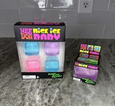Nee Doh Lot of 2 Nice Cube PURPLE Nice Ice Baby Brand New Free Shipping