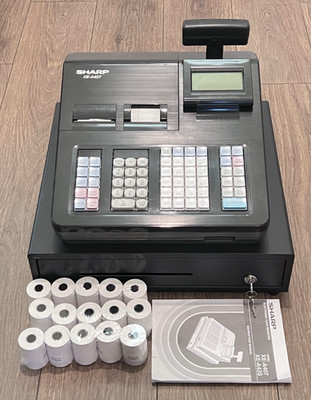 Sharp XE-A407 Cash Register Dual Thermal Printer with Keys, Cash