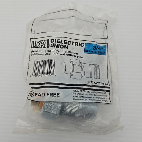 3/4"MIP ×COPPER DIELECTRIC UNION FSU_LFDUM -34 SEALED NEW