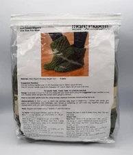 MARY MAXIM Tweed Slippers KNITTING KIT in Green Meadow One Size Yarn + Pattern