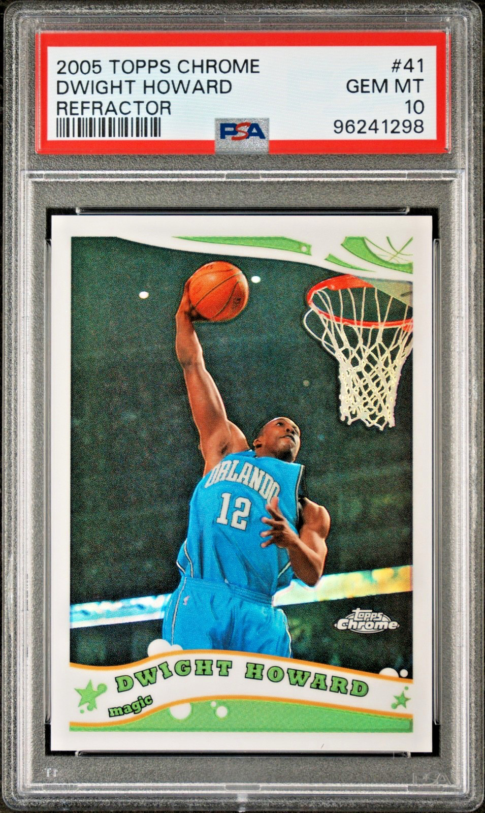 DWIGHT HOWARD 2005-06 Topps Chrome Refractor 263/999 PSA 10 Gem Mint (Pop 8)
