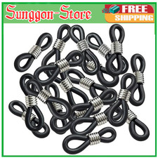 40 Pieces Eyeglass Chain Ends Adjustable Rubber Spectacle End Connectors for Eye