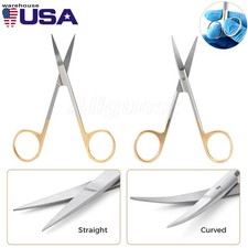 AZDENT Dental Medical Surgical Scissors Straight/Curved Micro Operating Set USA
