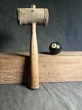 Antique Leather Headed Hammer. Old Tools.