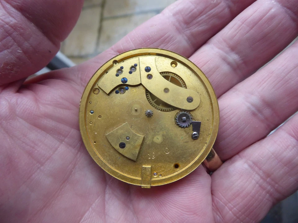 MOVIMIENTO RELOJ BOLSILLO FUSIBLE CABALLERO ANTIGUO ROBERT ROSKELL FABRICANTE LIVERPOOL, Foto 3 de 4