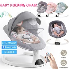 Bluetooth Electric Baby Swing Infant Cradle Bouncer Rocker Chair Remote Music