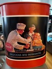 Vintage Rare Coca Cola Advertising Metal Trash Can Waste Basket Soda Fountain