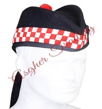 Scottish Military Traditional Kilt Cap - 100 Wool Glengarry Diced Hats