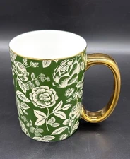 Rifle Paper Co. Porcelain Mug English Rose Gold Handle