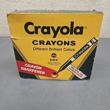 Vintage Crayola Crayons W/ Sharpener Binney Smith Made In USA