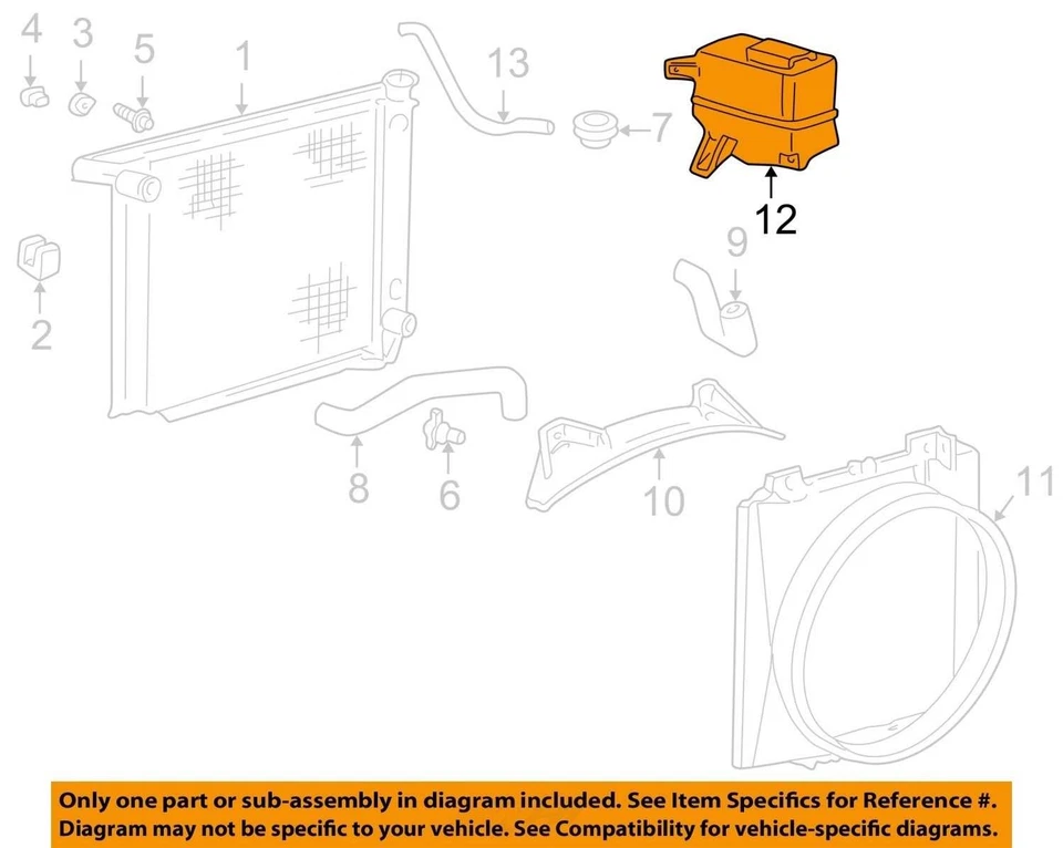 Coolant Reservoir Fits 01-10 MAZDA B-2300 25950182 - Изображение 3 из 4