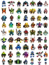CHOOSE: Vintage Galoob LGTI Z-Bots Micro Machines 2 Inch ZBots Mini Figures