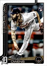2025 Topps Update US247 Tyler Owens Detroit Tigers Rookie Card. rookie card picture