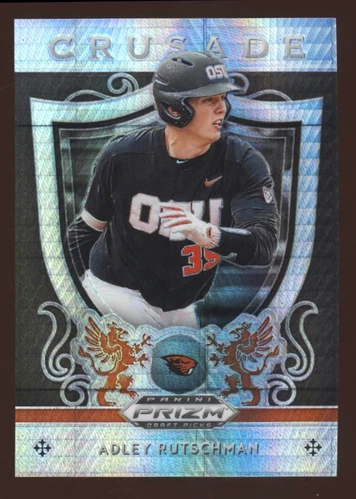 2019 Panini Prizm Adley Rutschman #49/75 Hyper Prizm 15 Crusade Card Draft Picks