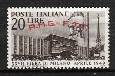 Italy-1949 Trieste zone A AMG-FTT 27th Fiera di Milano £. 20 Mh* Saxon 39