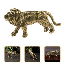 Brass Lion Craft Decoration Retro Animal Ornament Desktop Metal Lion Ornament