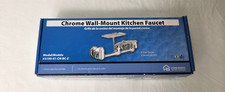 Wall Mount 2 Handle Chrome Kitchen Faucet with Tray 3190-41-CH-BC-Z Homewerks