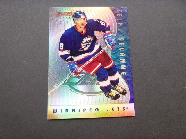 1995-96 Bowman's Best Refractor #BB2 Teemu Selanne Mint