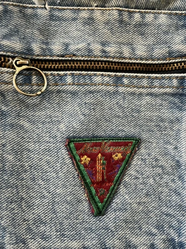 VTG Gino G. Venucci Denim Hooded Vest Zip-Up Urban See Pics Measurements (0331-x image 2