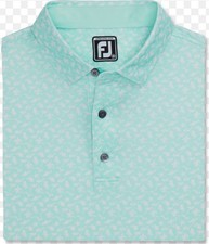 FootJoy Golf Polo Men  s L - Beach Print Lisle Teal