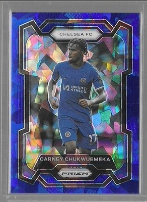 2023-24 Prizm Epl Carney Chukwuemeka Blue Cracked Ice #/75 #187