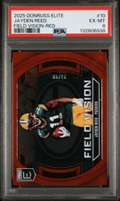 2025 PANINI DONRUSS ELITE FIELD VISION RED #10 JAYDEN REED 23/99 PSA 6