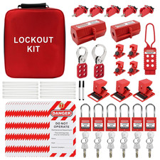 66Pcs Electrical Lockout Tagout Kit Loto,Lock Out Tag Out Kits
