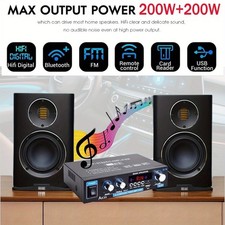 AK35 Stereo Amplifier Home Audio Bluetooth 2.0 Max 200W Power Stereo Receiver