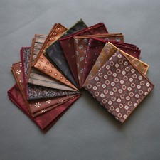 Paisley Square Pocket Brown Men's Vintage Handkerchief Business Suit Accessories