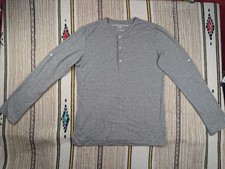 Mizzen + Main Shirt Henley Roll Tab Long Sleeve Hiking Made In America Medium