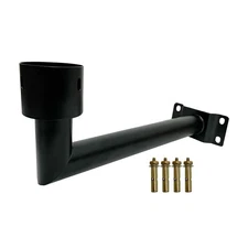 Heavy Duty 90° Wall Mount Bracket for 3" OD Lamp Post Lights – Waterproof L-S...