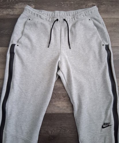 Nike Sportswear Tech Fleece Slim-Fit Tapered Joggers Side Zip Grey Size Medium - Picture 3 of 10