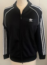 New ADIDAS ORIGINALS Track Top Jacket BLACK WHITE Women's size M