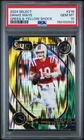2024 Panini Select #218 Drake Maye RC Green & Yellow Shock PSA 10