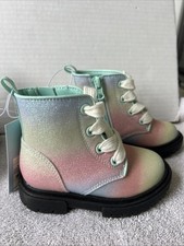 Cat Jack Multicolor/Amaya Lace, Zip, Glitter Boots. Girls Sz 6