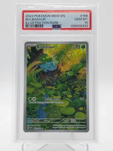 BULBASAUR 2023 POKEMON 151 ILLUSTRATION RARE #166 PSA 10 Q0895