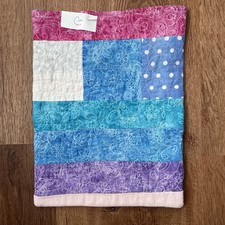 Handmade  Book Sleeve, Book Cover.  Book Holder, Made From  A Up, Cycled Quilt