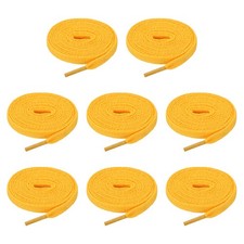 4 Pairs Flat Shoe Laces 5/16" x 180" Polyester Sneaker Shoestring, Gold