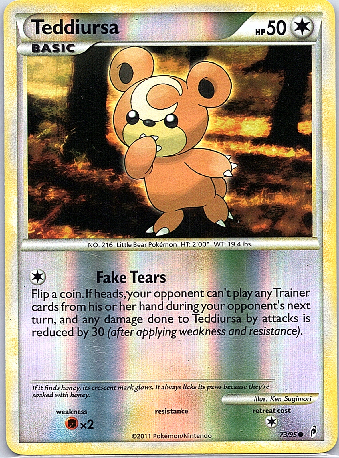 Teddiursa 73/95 Call of Legends Reverse Holo LP