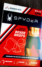 SPYDER Bonded Hem Boxer Briefs No ride Up 4-PACK Men sz L 36-38" NWT 90