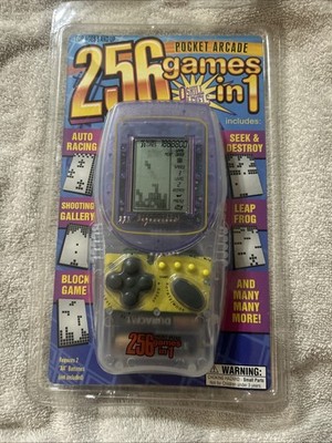 Pocket Arcade 256 Games In 1 Auto Racing/Leap Frog/Seek & Destroy/Block Game NEW