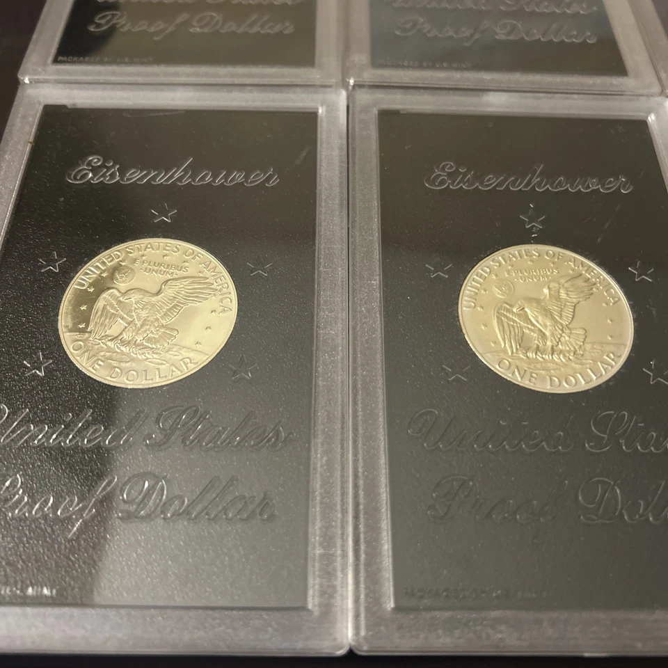 (Lot Of 6) 1974 Eisenhower 40% Silver Dollar Ike Dollars in hard package no box - Image 4 of 4