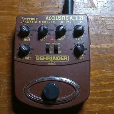 Behringer V-Tone Acoustic ADI21 Acoustic Modeler/Driver DI Tested Working