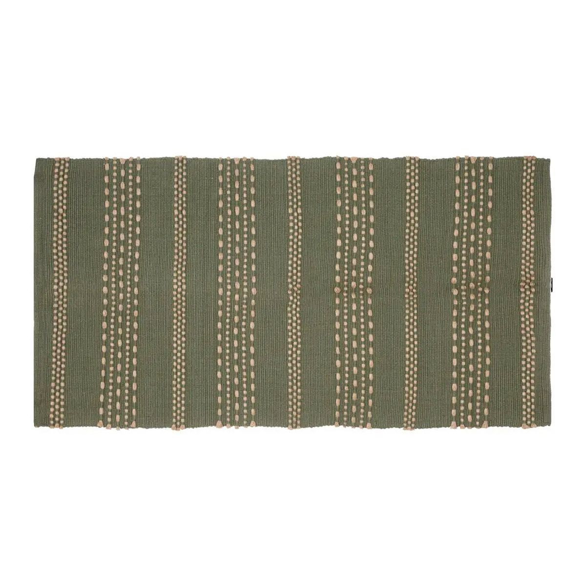 Tapis 70x140cm Bota vert kaki idéal pour réchauffer une descente de lit